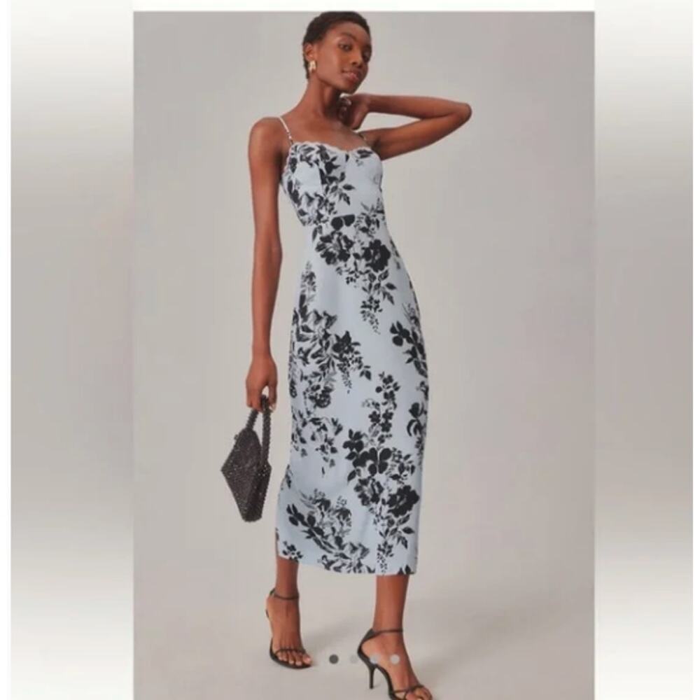 Reformation Womens Pennington Floral Print Dress Beatriz Size 12 NWT - Picture 2 of 11